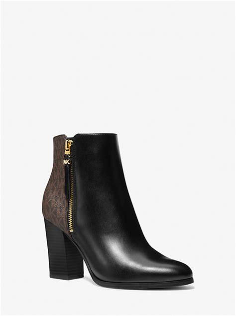 michael kors outlet britt signature logo trim ankle boot|Michael Kors britt boots.